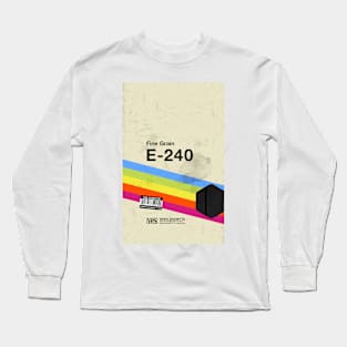 VHS cassette case, E-240 [retrowave/vaporwave] Long Sleeve T-Shirt